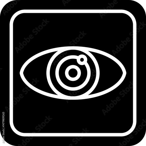 Eye Symbol Icon View and Visibility Interface Element