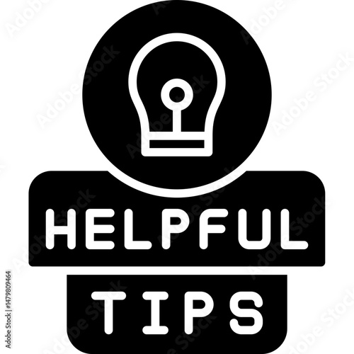 Helpful Tips Icon Advice and Support Symbol