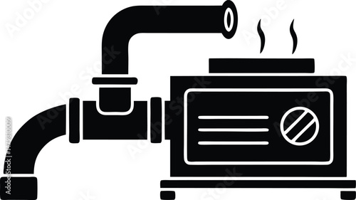 pipe welding machine vector icon.