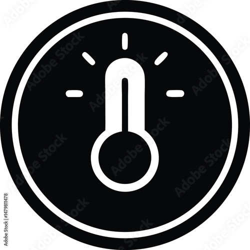 thermostat control vector icon.