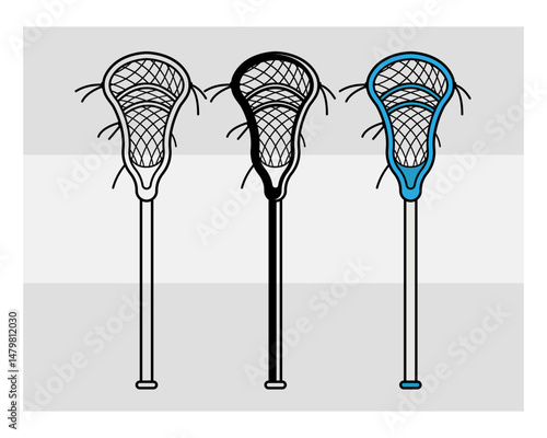 Lacrosse Stick SVG Silhouette Bundle, Lacrosse Silhouette, Sports Svg, Lacrosse Ball Svg, Lacrosse Png, Lacrosse Monogram, Split Monogram, Circle Monogram