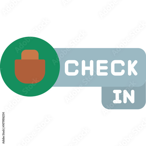 Check-in Icon Travel and Hospitality Symbol
