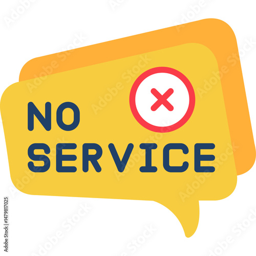 No Service Icon Unavailable Service Symbol