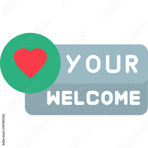 Your Welcome Icon Polite Response Symbol