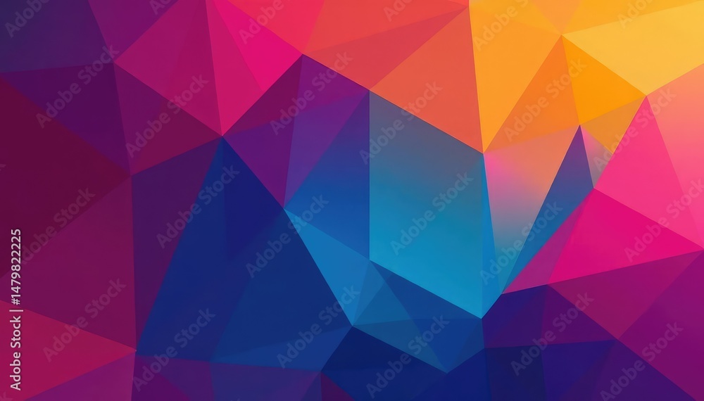 Obraz premium Abstract geometric shapes, vibrant color gradients, graphics, design