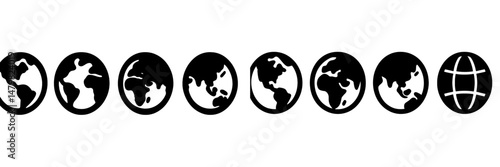 Set of diverse web icons representing global connectivity and interactivity across various digital platforms