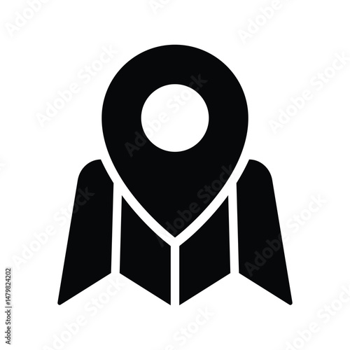 Map pin icon. Airport, location, address symbol