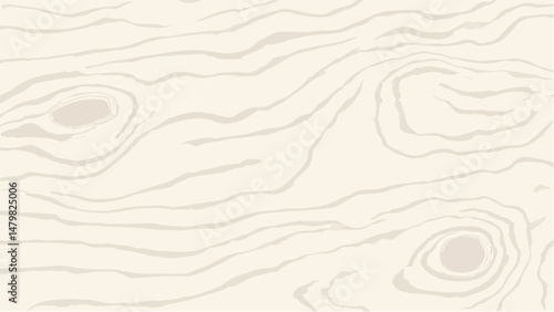 Wooden surface close-up with natural patterns. Wooden background. Vector wood grain texture.
