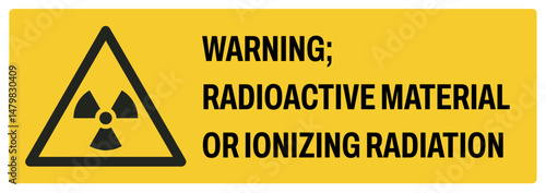 warning safety signs v2 uppercase text_warning ; radioactive material or ionizing radiation_landscape size 1/2 a4,a3,a2,a1 