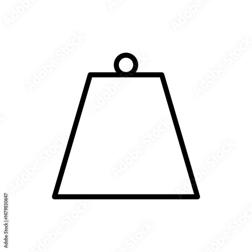 Weight icon. The hanging weight icon represents kilograms or mass. Vector illustration design.