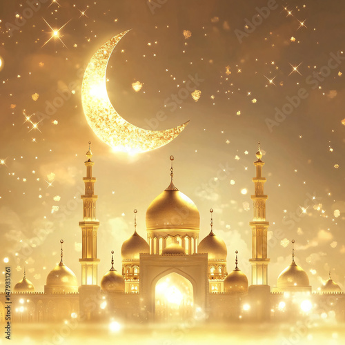 mosque at night