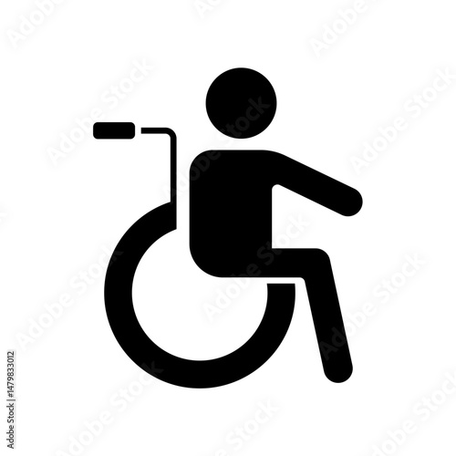 Icon a wheelchair, isolated against a clean background.