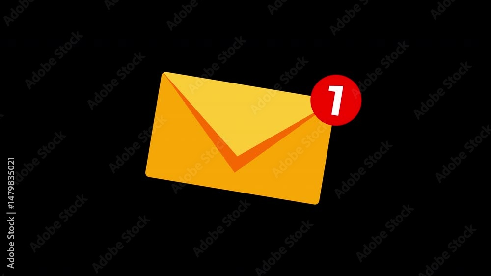 an envelope representing communication, email, or message sending in a simple animation with alpha channel an envelope representing communication, email, or message sending in a simple animation with alpha channel