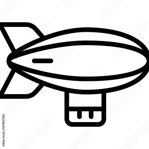Dirigible icon vector illustration