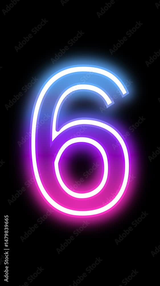 Top 10 neon countdown timer. Countdown from ten to one, glowing colorful neon numbers on black background. Countdown clock Top 10 neon countdown timer. Countdown from ten to one, glowing colorful neon numbers on black background. Countdown clock