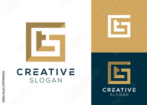 TG logo. Initial TG abstract logo design clean and modern	