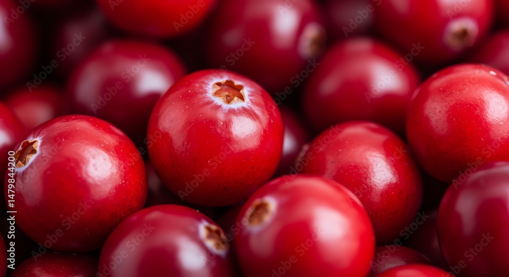 Close up of ripe red cranberries Close up of ripe red cranberries