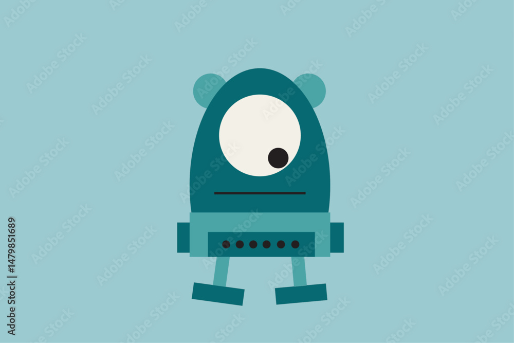 Fototapeta premium robot vector flat icon
