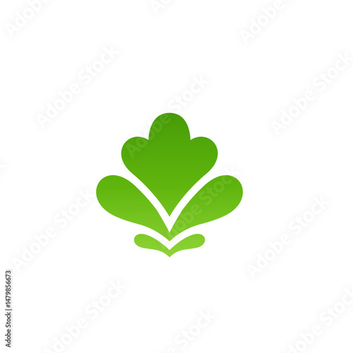 leaf simple minimalist for business. fresh colors dynamic green