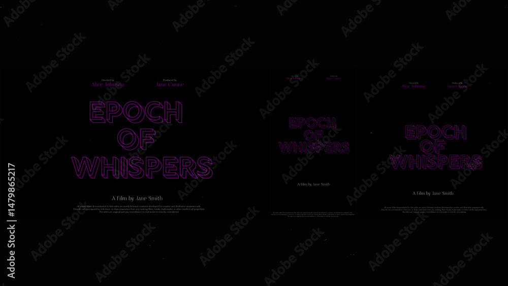 Cinematic Film Title Card, Movie Poster Typography Overlay 206 | Fully ...