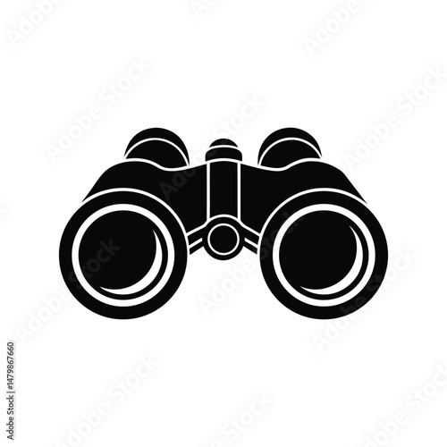 Flat and Minimal Binocular logo vector illustration isolated on white background