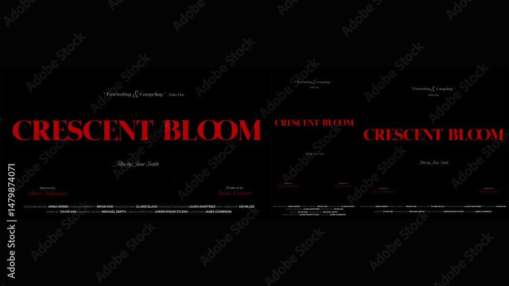 Cinematic Film Title Card, Movie Poster Typography Overlay 243 | Fully ...