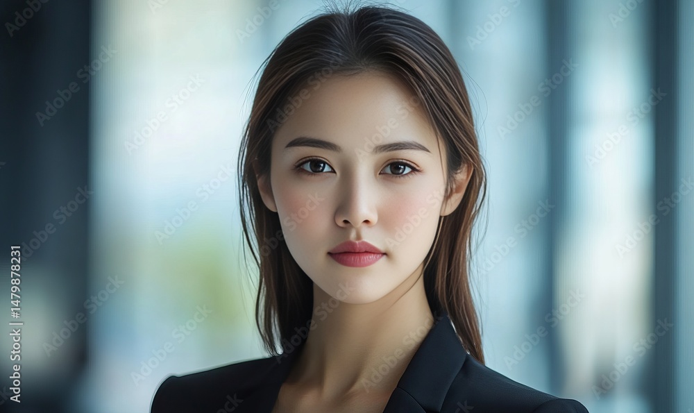 Fototapeta premium Serene Portrait of a Young Woman