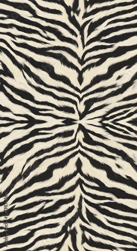 Black & Cream Zebra Stripes: Abstract Animal Print Design