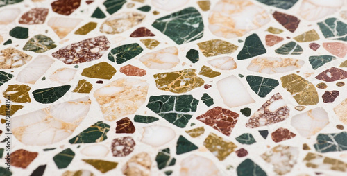 Terrazzo texture background pattern floor stone marble granite mosaic surface design material abstract art
