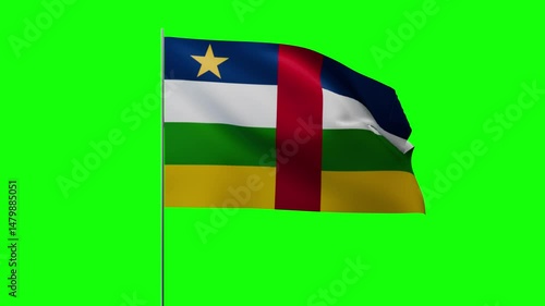 Greenbox Flag Waving on Pole