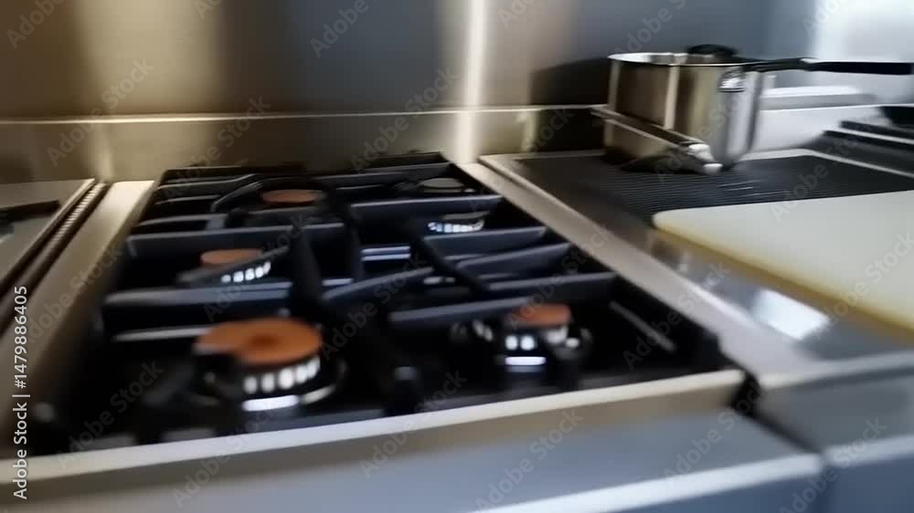 Clean and Organized Stainless Steel Commercial Kitchen Space Video Clean and Organized Stainless Steel Commercial Kitchen Space Video