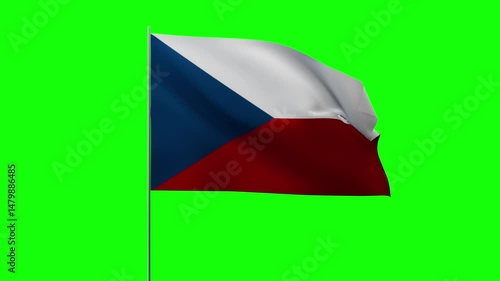 Greenbox Flag Waving on Pole