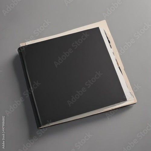 Blank minimalist photo album mockup, customizable pages ,  minimalist,  modern,  graphic