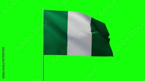 Greenbox Flag Waving on Pole