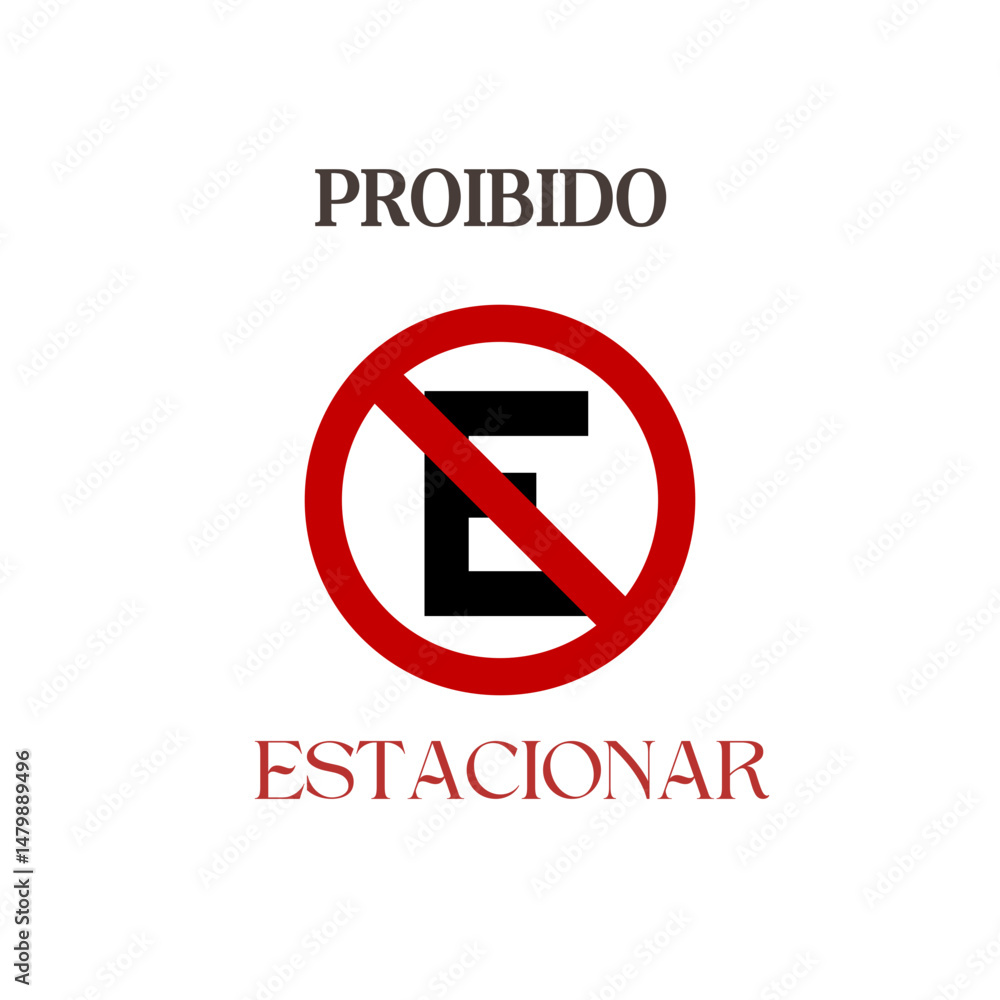 placa de trânsito, proibido estacionar placa de trânsito, proibido estacionar