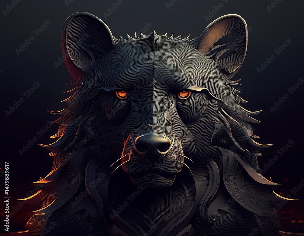 Obraz premium the image is a black