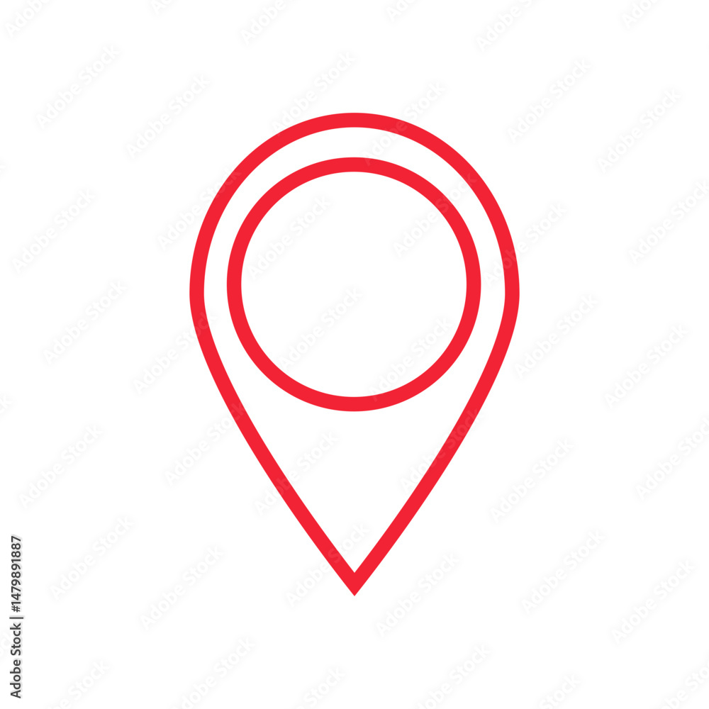 Red map pin location icons. Modern map markers. Simple red location marker for web, Vector illustration Red map pin location icons. Modern map markers. Simple red location marker for web, Vector illustration