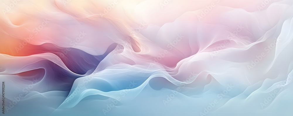 Fototapeta premium Abstract design with flowing pastel colors.