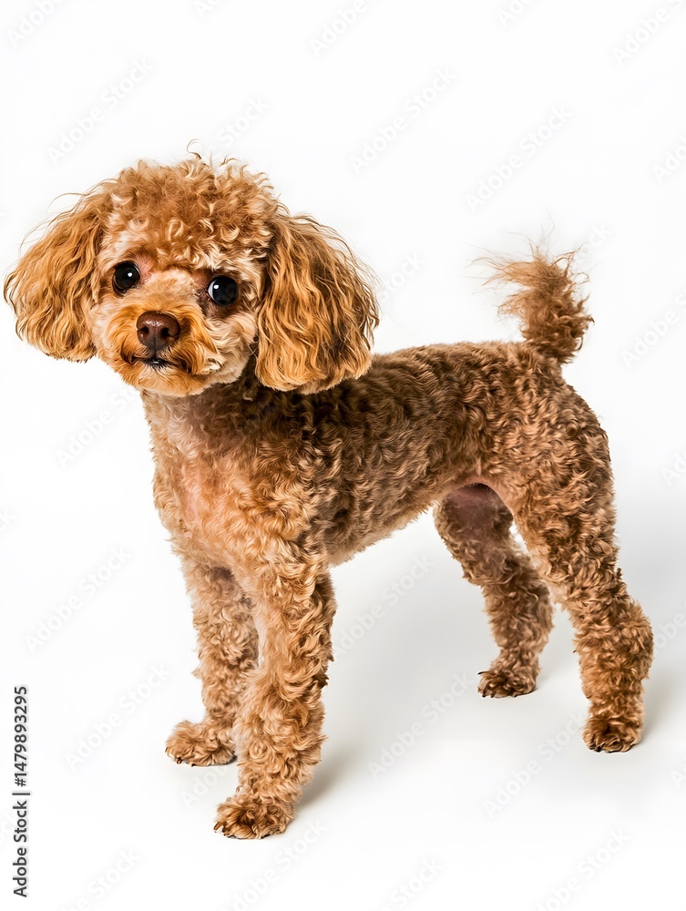Adorable Brown Poodle: Cute Pet & Loving Animal with a Curly Fur Coat | Pet Photography Adorable Brown Poodle: Cute Pet & Loving Animal with a Curly Fur Coat | Pet Photography