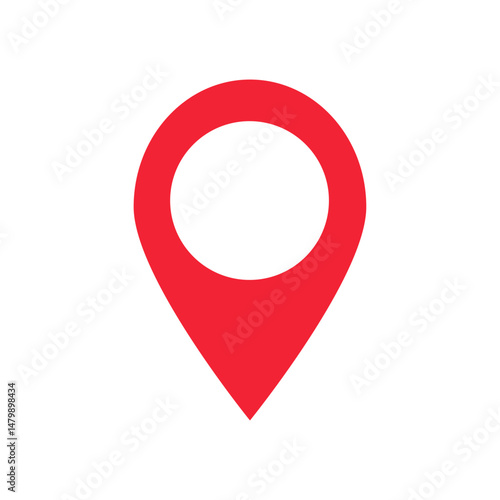 Red map pin location icons. Modern map markers. Simple red location marker for web, Vector illustration