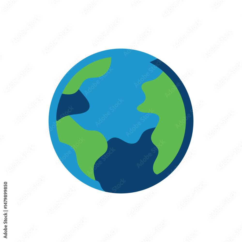 Flat and Minimal globe logo vector illustration isolated on white background Flat and Minimal globe logo vector illustration isolated on white background