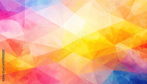 Vibrant Geometric Pattern of Soft Pastel Colors with Gradient Effects