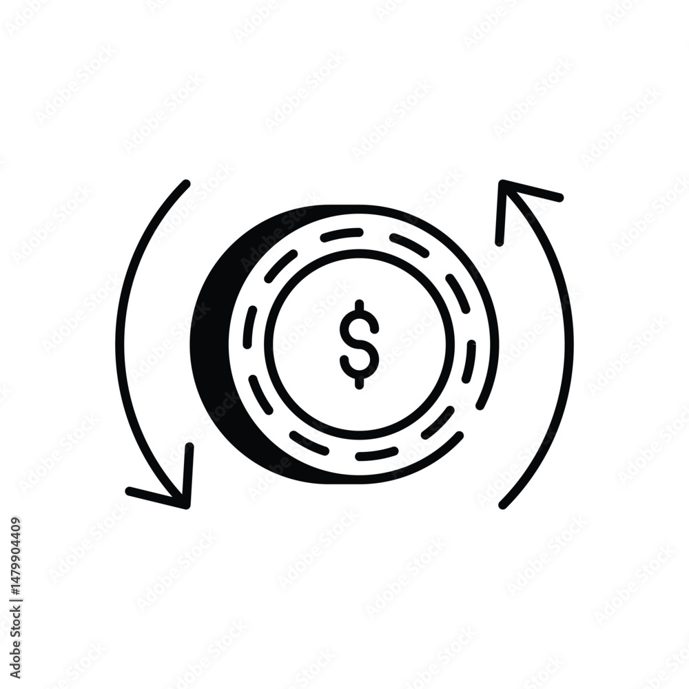 Cashback icon vector stock illustration Cashback icon vector stock illustration