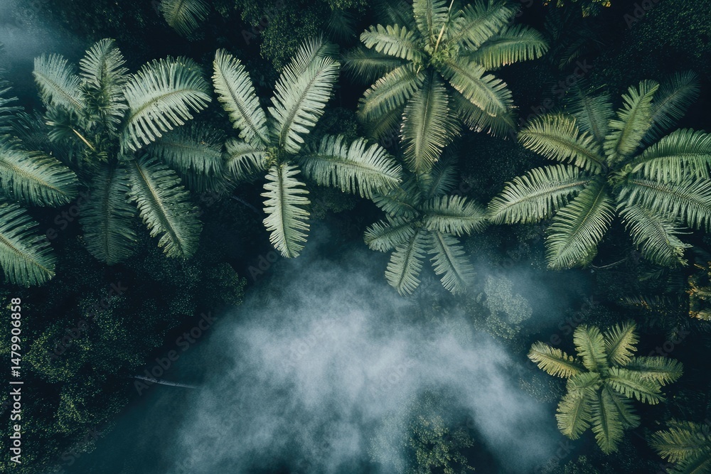 Lush tropical forest canopy Lush tropical forest canopy