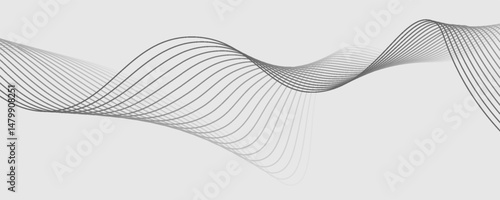 Abstract vector background with black wavy lines eps 10
