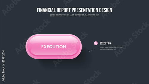 Market Plan One Option Diagram Frame Design. Marketing Introduction 1 Element Infographic Slideshow Template. Product Overview Presentation Layout Vector Illustration.