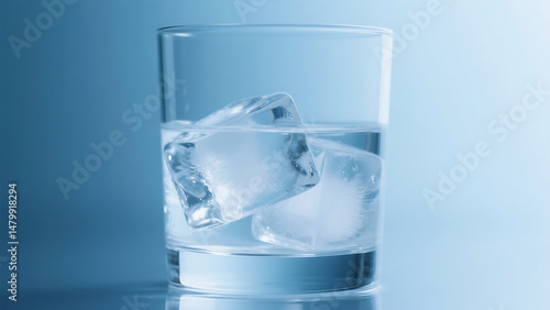 glass of water with ice