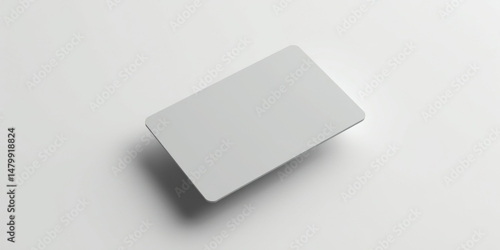 Blank card on light surface for branding purposes Blank card on light surface for branding purposes