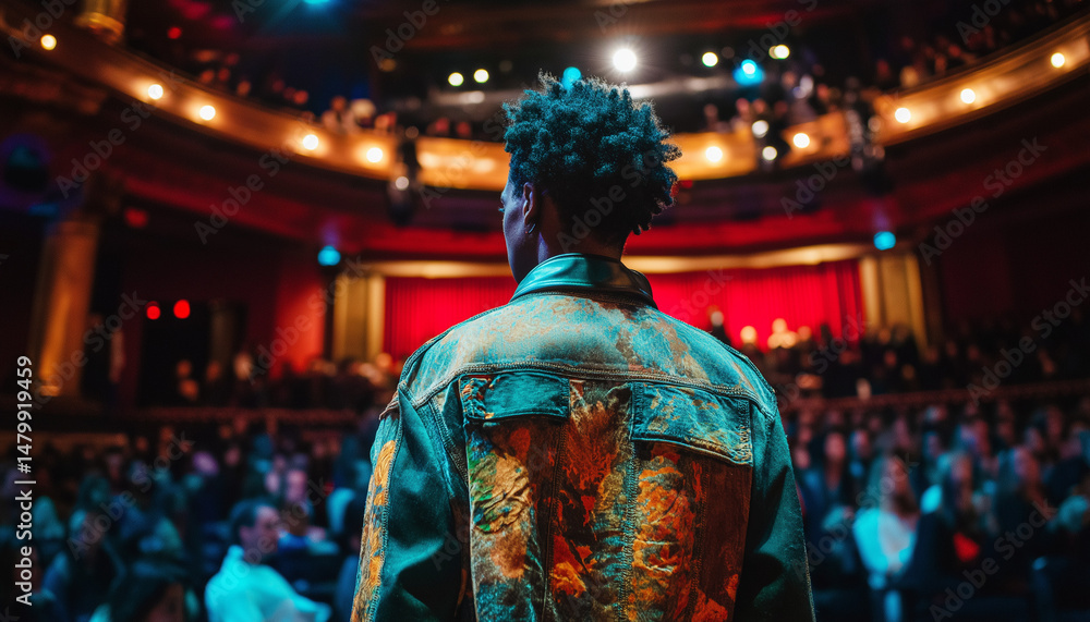 AI generator image of Models walks the runway fashion show in Movie theater, Broadway, Theater , model walks the runway concept nature of life AI generator image of Models walks the runway fashion show in Movie theater, Broadway, Theater , model walks the runway concept nature of life