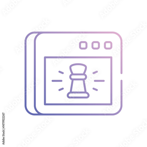 Market strategy icon vector stock illustration